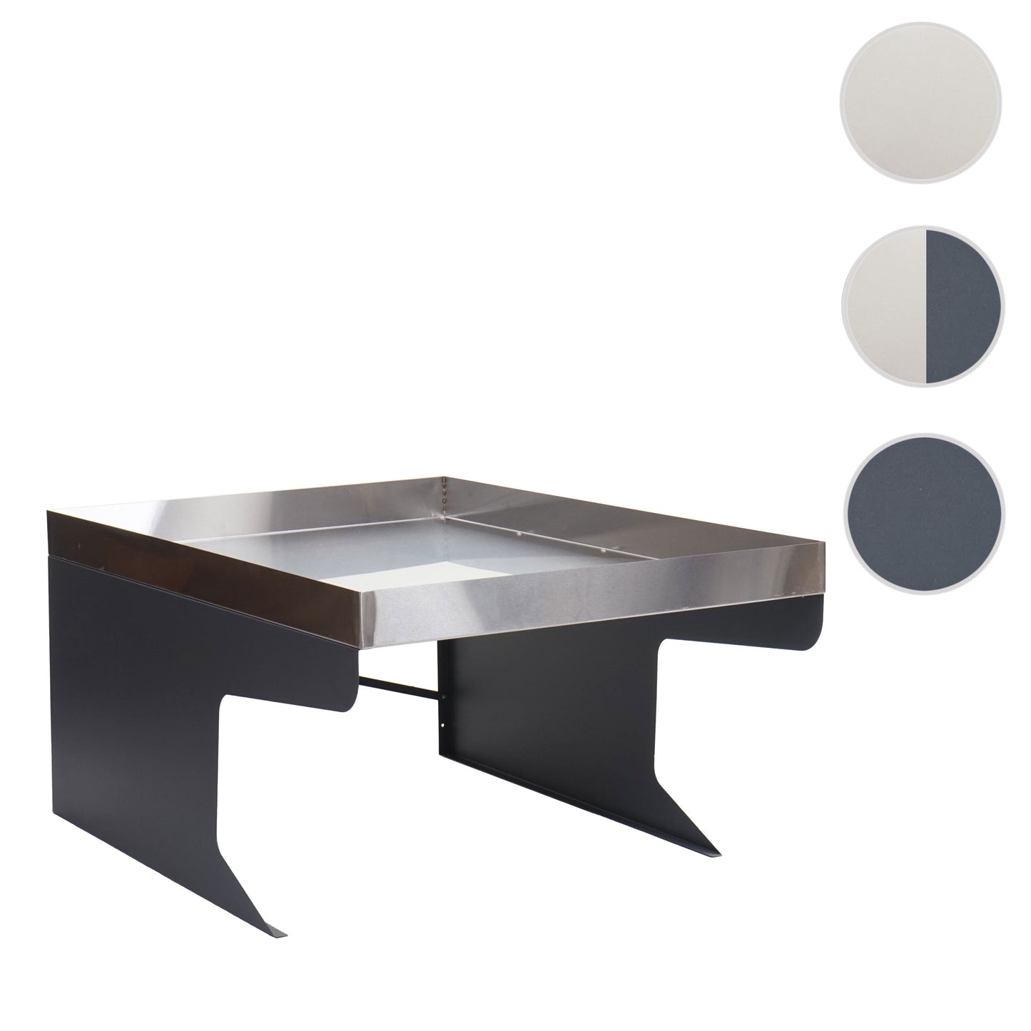 Cosmo Casa - XL Maairobotgarage met Plantenbak - Dakshelter - Metaal - Antraciet - 47×70×100 cm