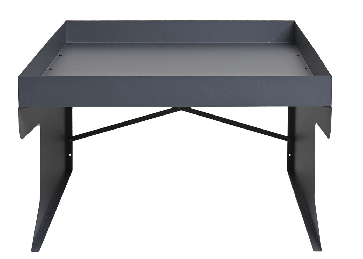 Cosmo Casa - XL Robotmaaiergarage met Plantenbak - Dakopvang - Metaal - Antraciet - 47×70×100 cm