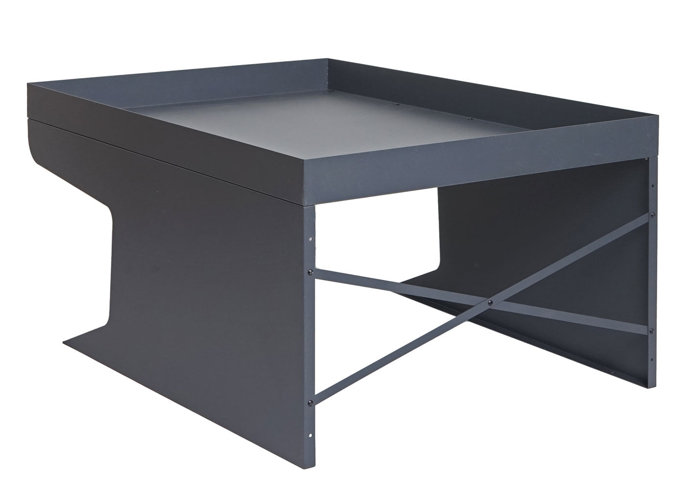 Cosmo Casa - XL Robotmaaiergarage met Plantenbak - Dakopvang - Metaal - Antraciet - 47×70×100 cm