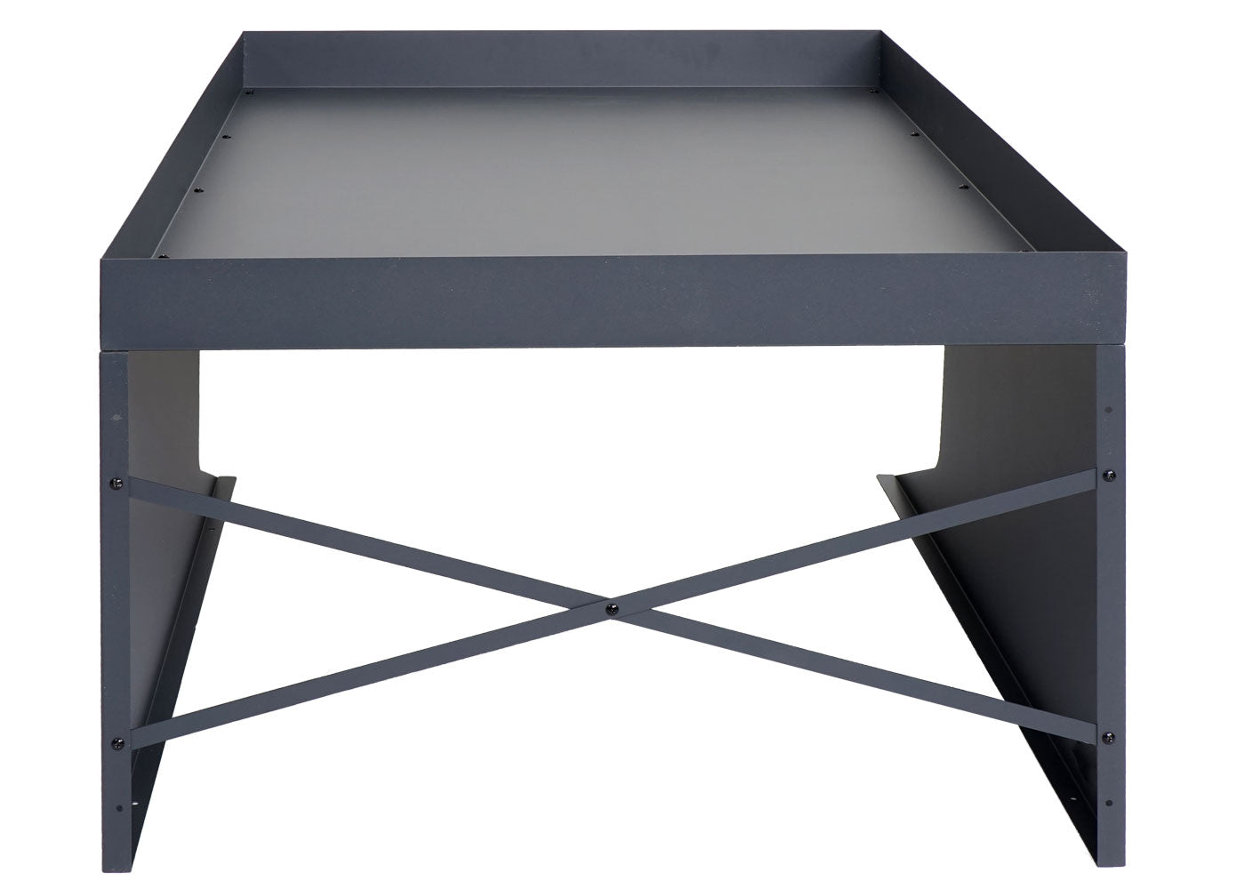 Cosmo Casa - XL Robotmaaiergarage met Plantenbak - Dakopvang - Metaal - Antraciet - 47×70×100 cm