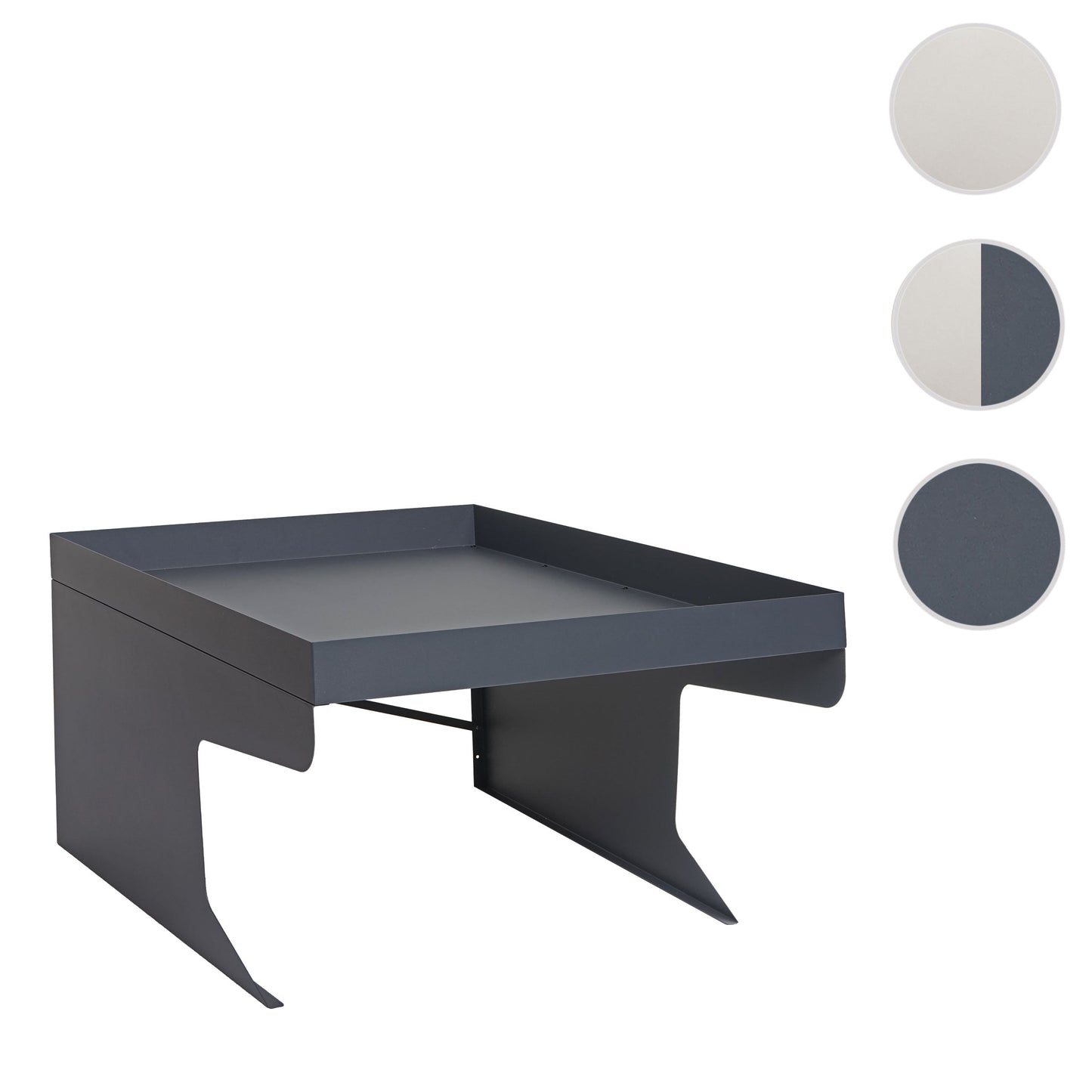 Cosmo Casa - XL Robotmaaiergarage met Plantenbak - Dakopvang - Metaal - Antraciet - 47×70×100 cm