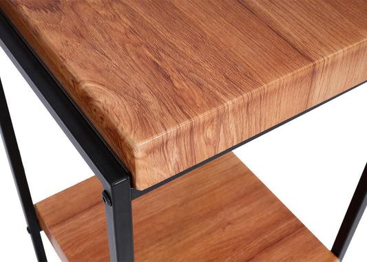 Cosmo Casa - Bloementafel & Plantenplank - MDF & Metaal - Natuurlijke Kleur - 101 cm