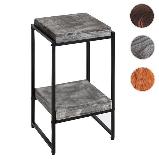 Cosmo Casa - Bloementafel & Plantenplank - MDF & Metaal - Donkergrijs - 61 cm