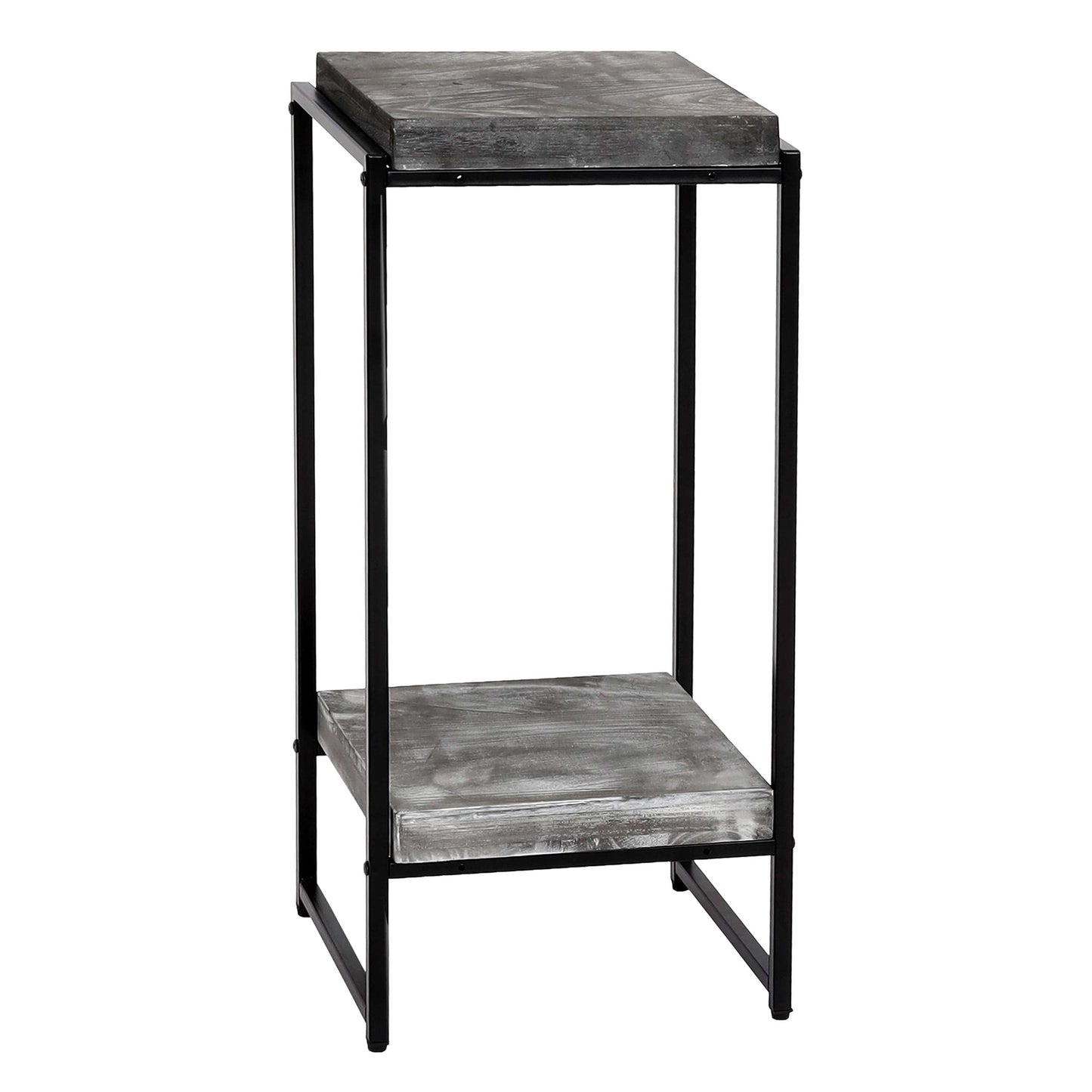 Cosmo Casa - Bloementafel & Plantenplank - MDF & Metaal - Donkergrijs - 82 cm