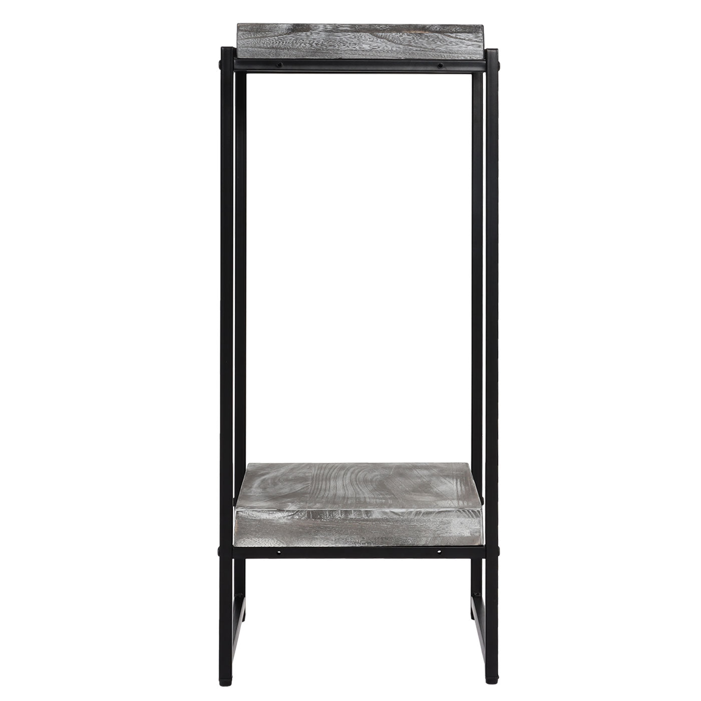 Cosmo Casa - Bloementafel & Plantenplank - MDF & Metaal - Donkergrijs - 82 cm