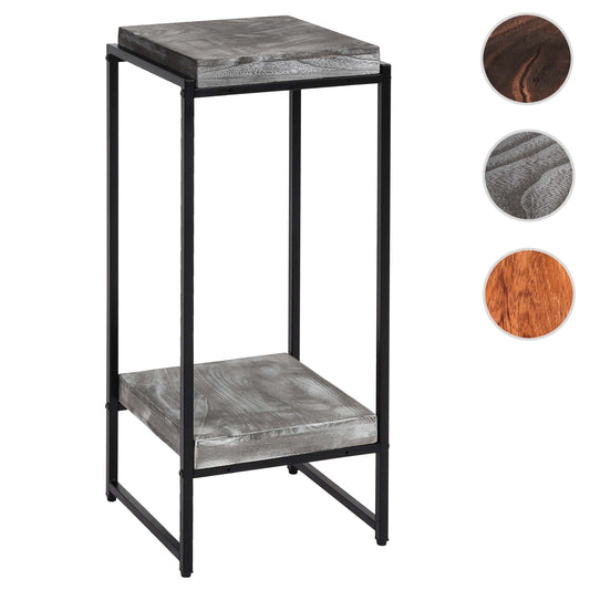 Cosmo Casa - Bloementafel & Plantenplank - MDF & Metaal - Donkergrijs - 82 cm