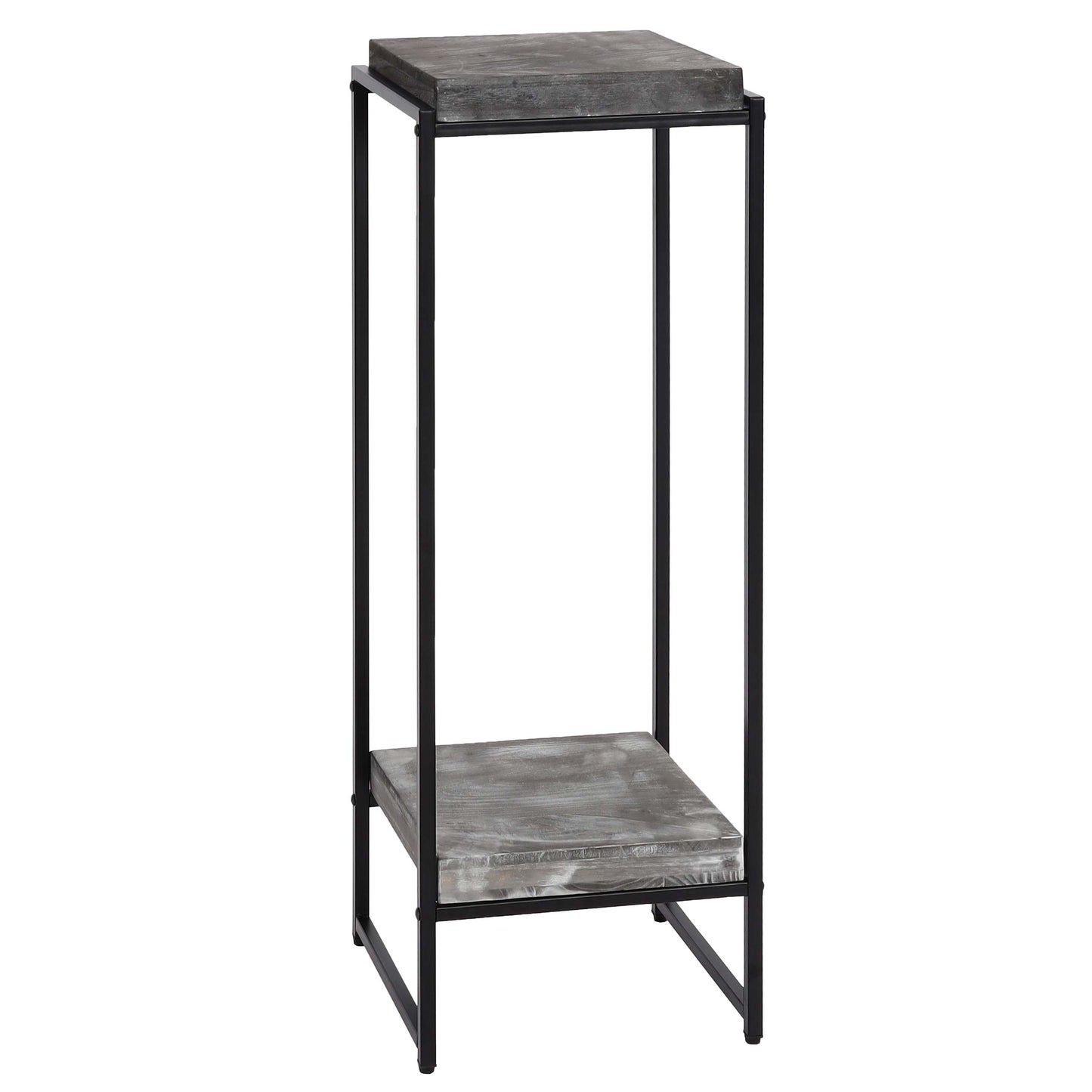 Cosmo Casa - Bloementafel & Plantenplank - MDF & Metaal - Donkergrijs - 101 cm