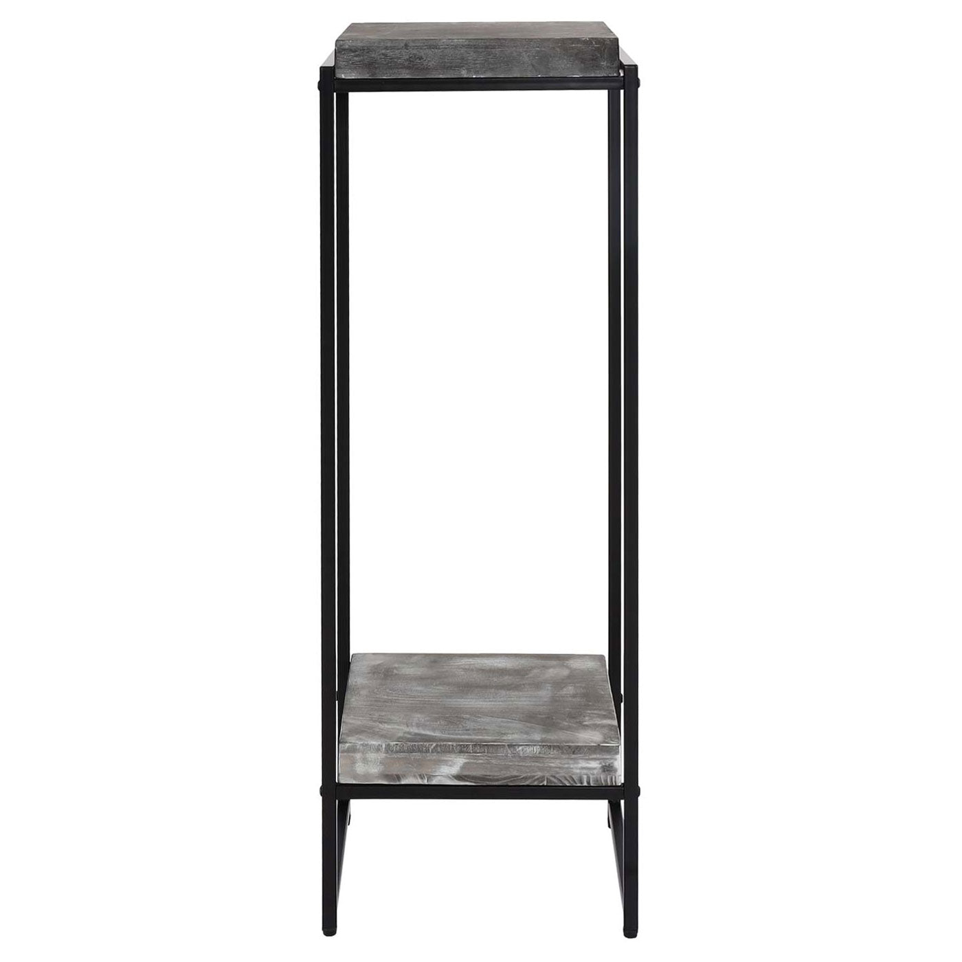 Cosmo Casa - Bloementafel & Plantenplank - MDF & Metaal - Donkergrijs - 101 cm