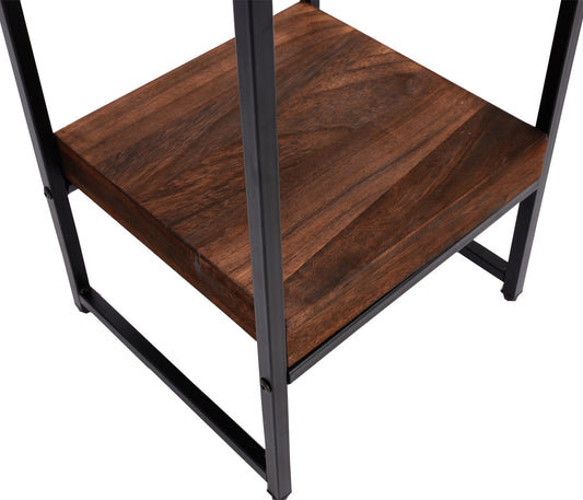 Cosmo Casa - Bloementafel & Plantenplank - MDF & Metaal - Donkerbruin - 82 cm