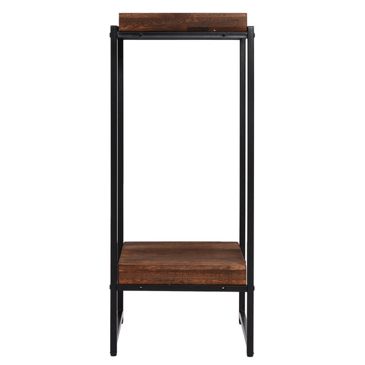 Cosmo Casa - Bloementafel & Plantenplank - MDF & Metaal - Donkerbruin - 82 cm