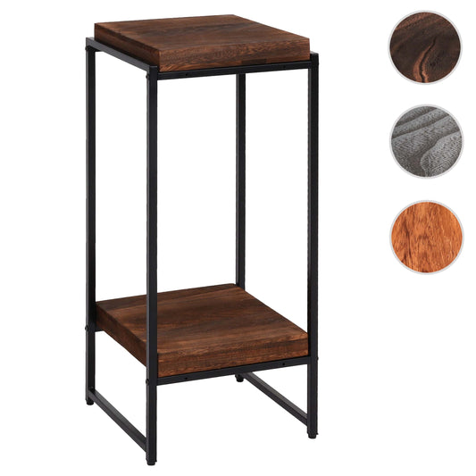 Cosmo Casa - Bloementafel & Plantenplank - MDF & Metaal - Donkerbruin - 82 cm