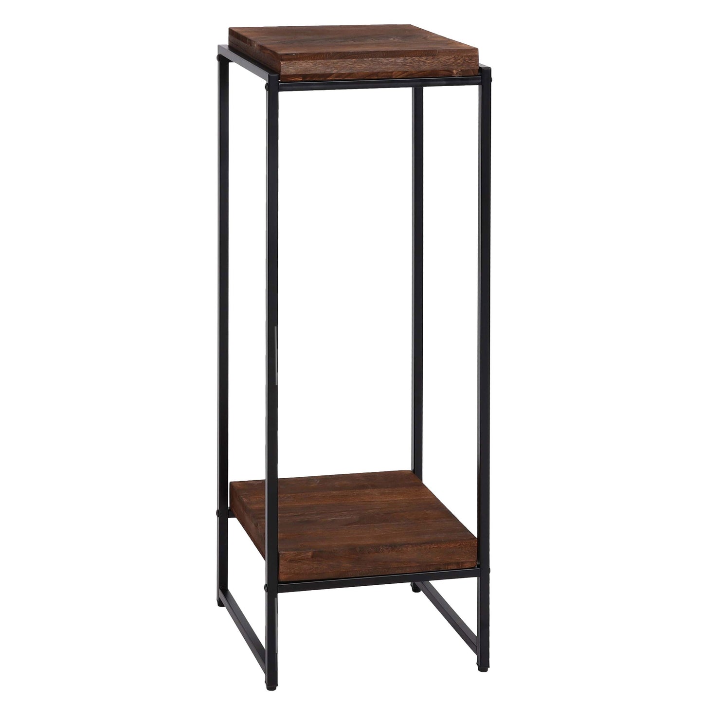 Cosmo Casa - Bloementafel & Plantenplank - MDF & Metaal - Donkerbruin - 101 cm