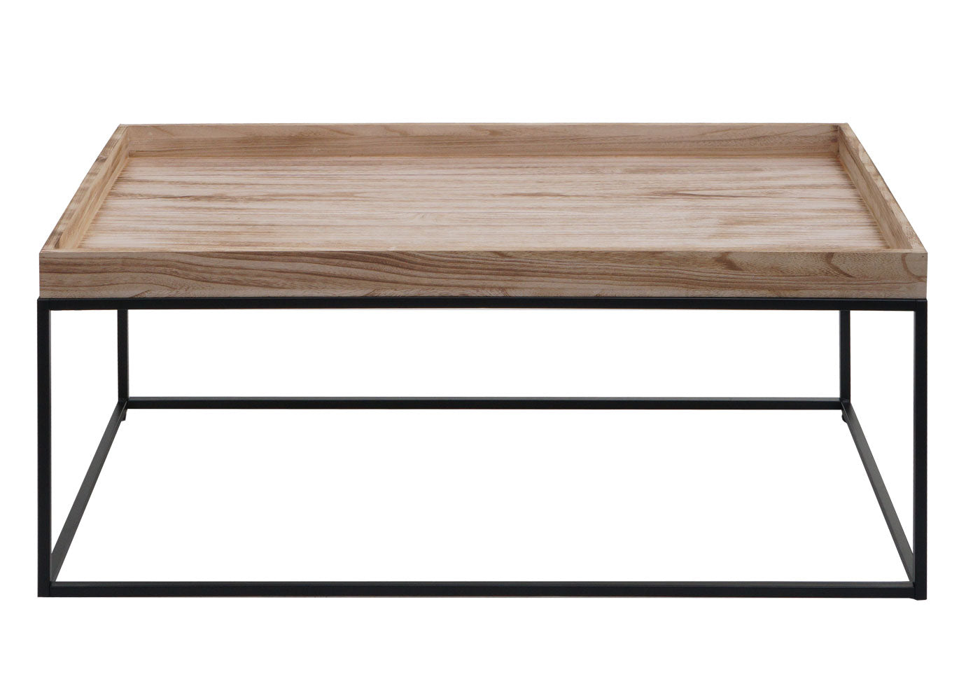 Cosmo Casa - Salontafel - Bijzettafel - Massief Hout en Metaal - Naturel - 46x110x60cm