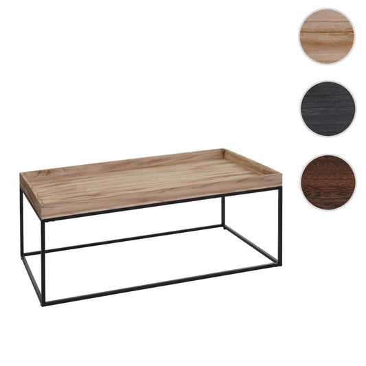 Cosmo Casa - Salontafel - Bijzettafel - Massief Hout en Metaal - Naturel - 46x110x60cm