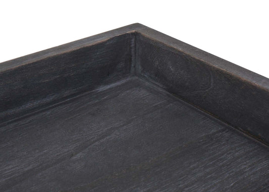 Cosmo Casa - Staande plank - Plantenplank en boekenplank - Donkergrijs hout en metaal - 90x100x35cm