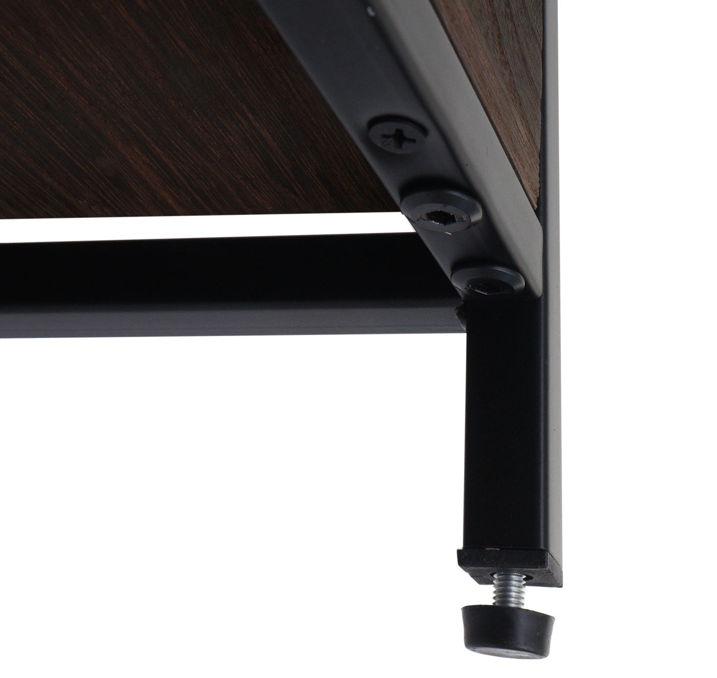 Cosmo Casa - Staande plank - Plantenplank en boekenplank - Donkerbruin hout en metaal - 90x100x35cm