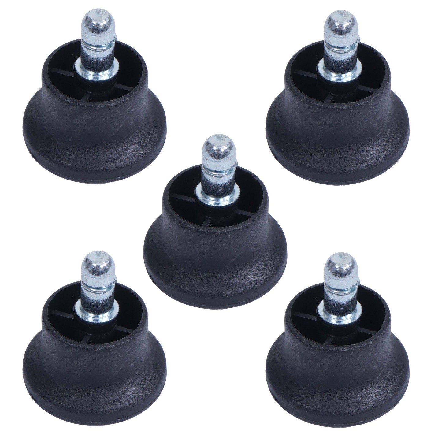 Cosmo Casa - Set van 5 Vloerglijders - Vaste - Kunststof - Zwart - 11 mm