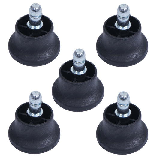 Cosmo Casa - Set van 5 Vloerglijders - Vaste - Kunststof - Zwart - 11 mm