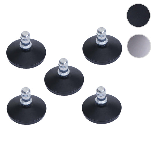 Cosmo Casa - Set van 5 Vloerglijders - Vaste - Kunststof - Zwart - 11 mm