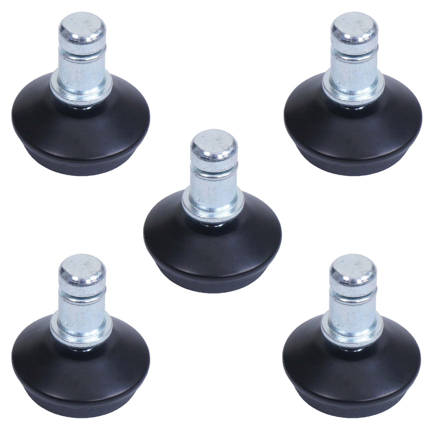 Cosmo Casa - Set van 5 Vloerglijders - Vaste - Kunststof - Zwart - 11 mm