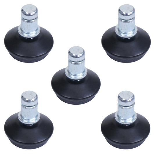 Cosmo Casa - Set van 5 Vloerglijders - Vaste - Kunststof - Zwart - 11 mm