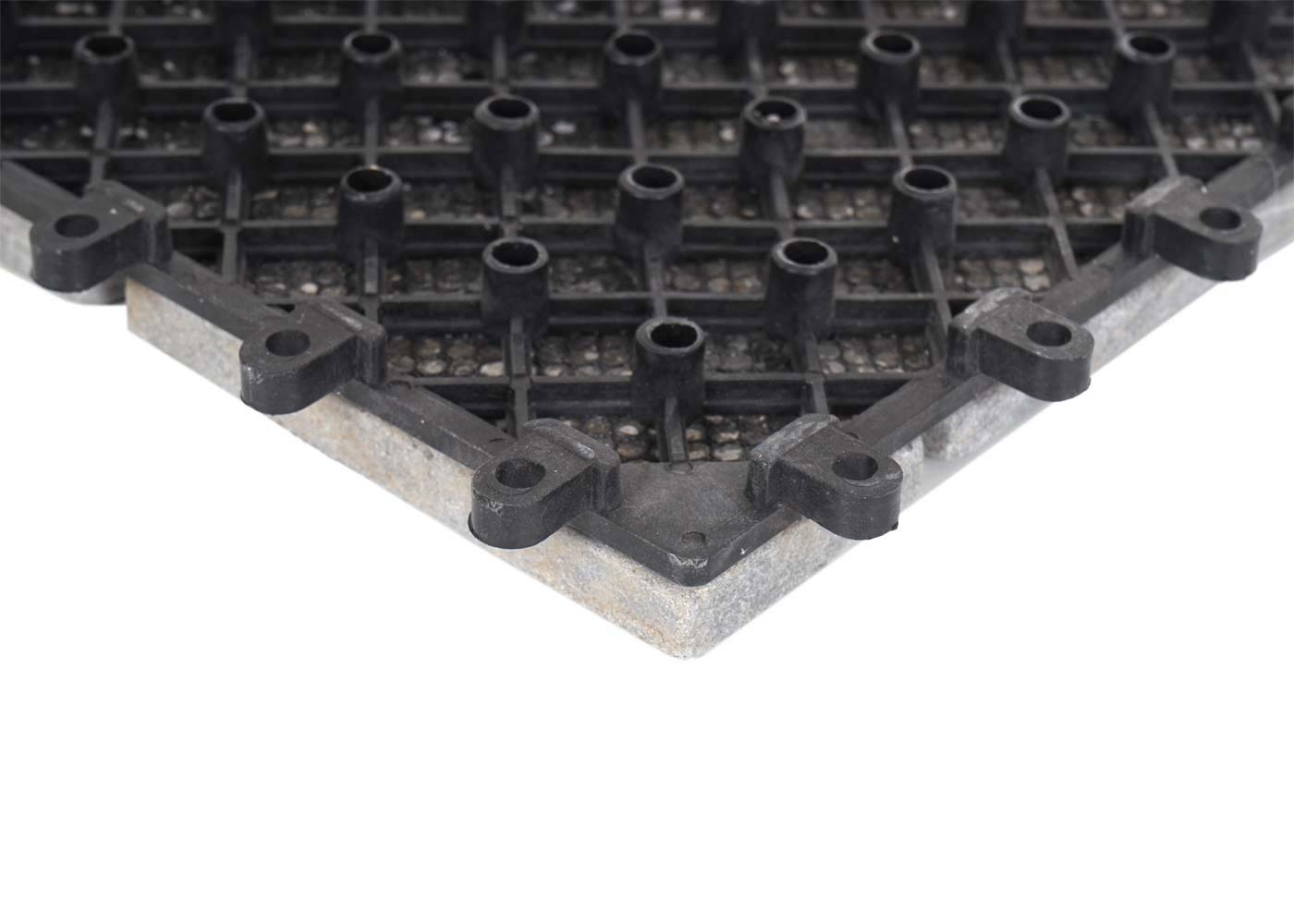 Cosmo Casa - Steentegel Natuursteen - Balkon- & Terrastegel - 11×30×30 cm - 1 m² - Donkergrijs