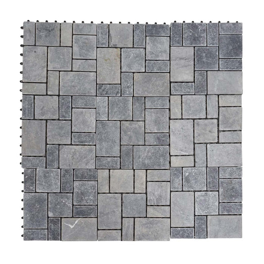 Cosmo Casa - Steentegel Natuursteen - Balkon- & Terrastegel - 11×30×30 cm - 1 m² - Donkergrijs