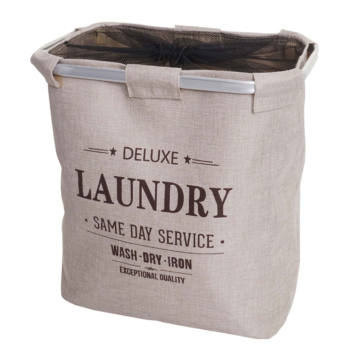 Cosmo Casa - Wasverzamelaar - Met net - Bamboe - Naturel - 56×49×30 cm