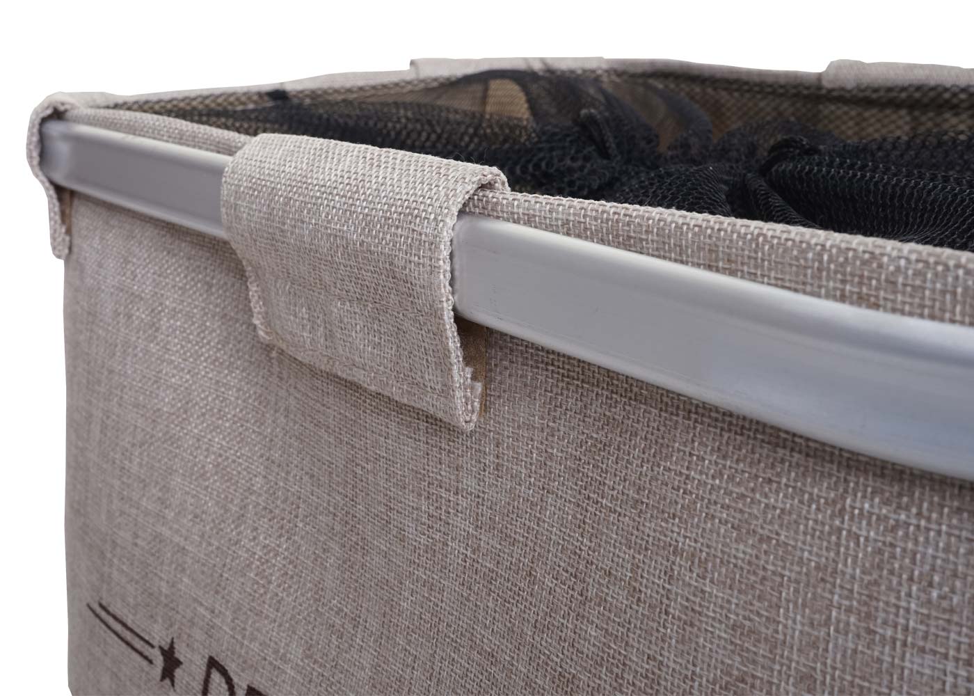 Cosmo Casa - Wasverzamelaar - Met net - Bamboe - Naturel - 56×49×30 cm