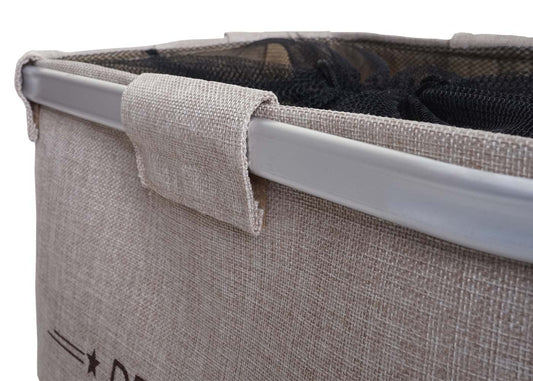 Cosmo Casa - Wasverzamelaar - Met net - Bamboe - Naturel - 56×49×30 cm