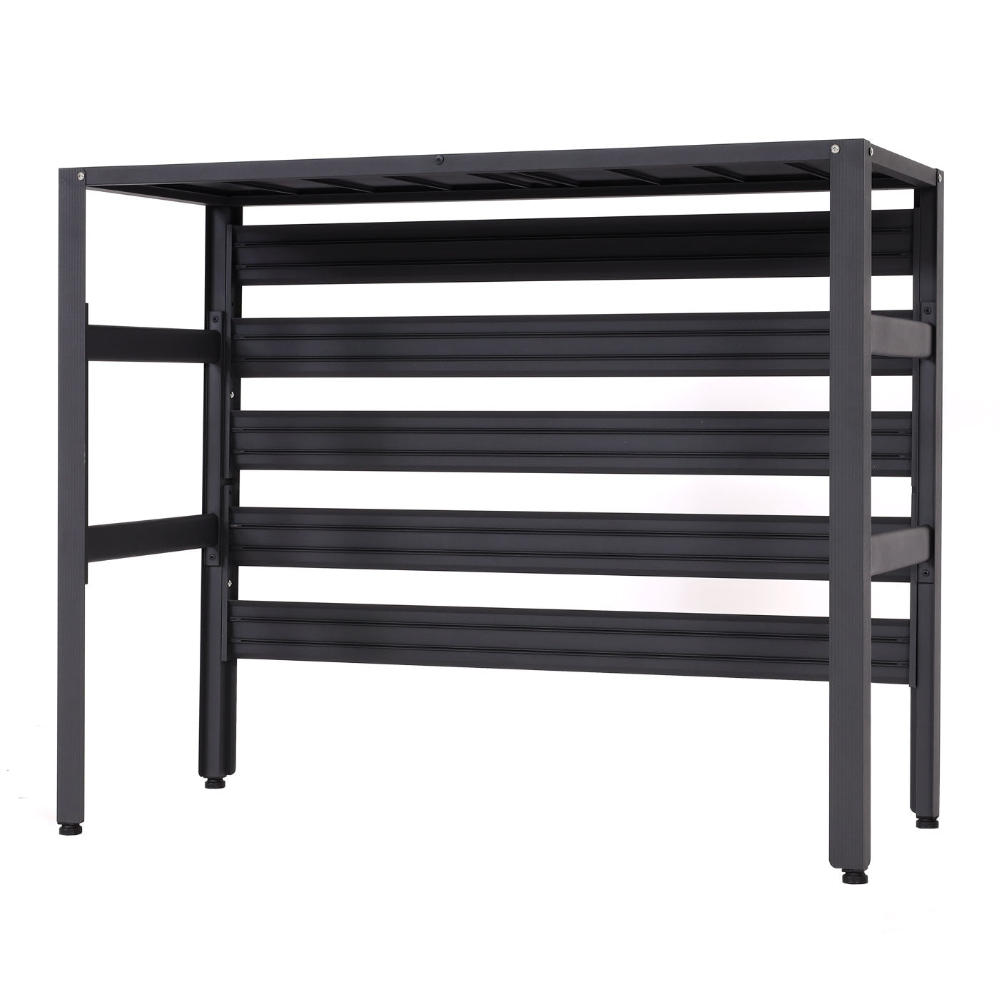 Cosmo Casa - Bekleding voor airconditioningwarmtepomp - Beschermrooster met plantenplank - Metaal - Grijs - 73×90×38 cm