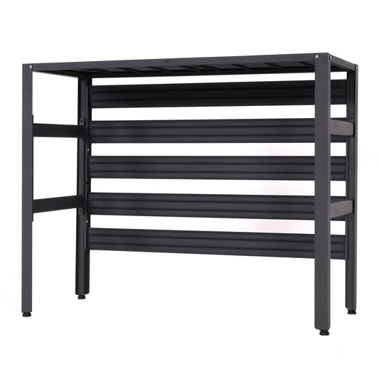 Cosmo Casa - Bekleding voor airconditioningwarmtepomp - Beschermrooster met plantenplank - Metaal - Grijs - 73×90×38 cm