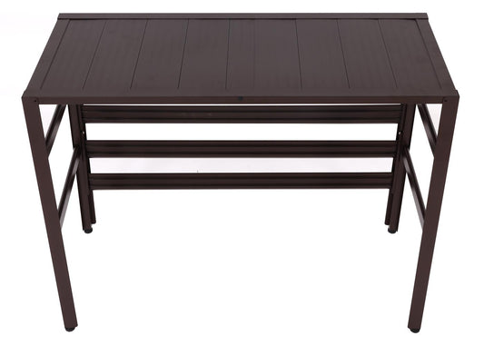 Cosmo Casa - Bekleding voor airconditioningwarmtepomp - Beschermrooster met plantenplank - Metaal - Bruin - 73×90×38 cm