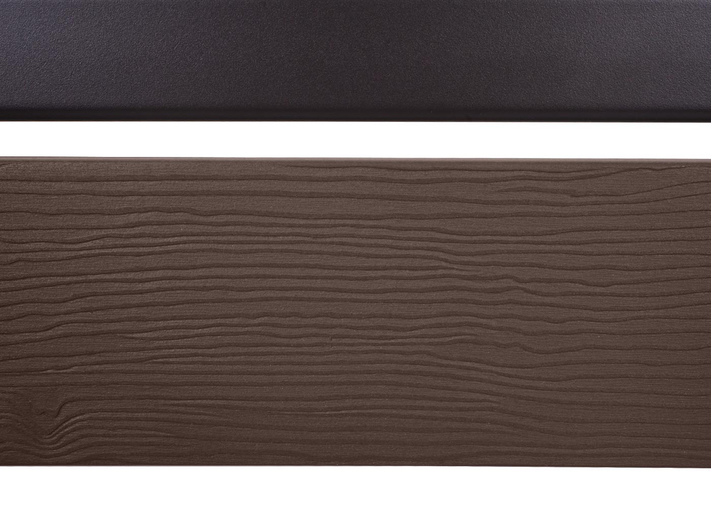 Cosmo Casa - Aluminium Vuilnisbakhek - Basiselement - Aluminium & Houtlook - Bruin - 130×110×6 cm