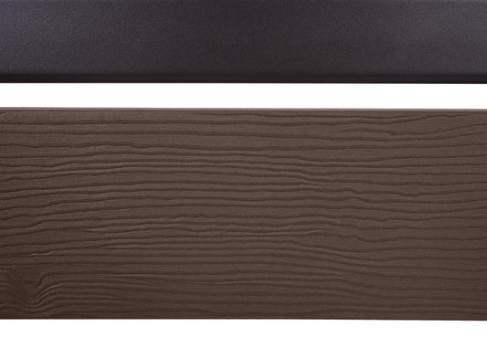 Cosmo Casa - Aluminium Vuilnisbakhek - Basiselement - Aluminium & Houtlook - Bruin - 130×110×6 cm