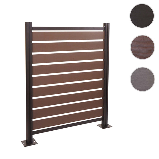 Cosmo Casa - Aluminium Vuilnisbakhek - Basiselement - Aluminium & Houtlook - Bruin - 130×110×6 cm