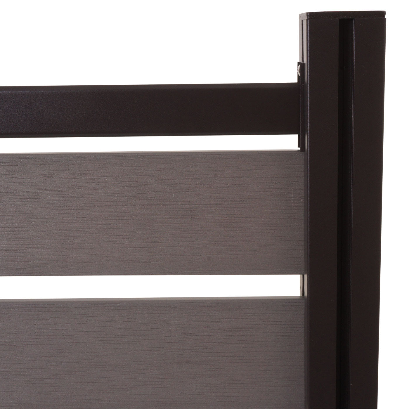 Cosmo Casa - Aluminium Vuilnisbakhek - Basiselement - Aluminium & Houtlook - Grijs - 130×110×6 cm