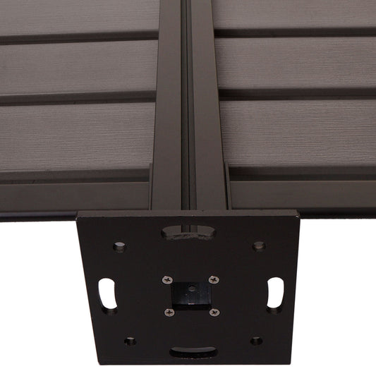 Cosmo Casa - Aluminium Vuilnisbakhek - Basiselement - Aluminium & Houtlook - Grijs - 130×110×6 cm