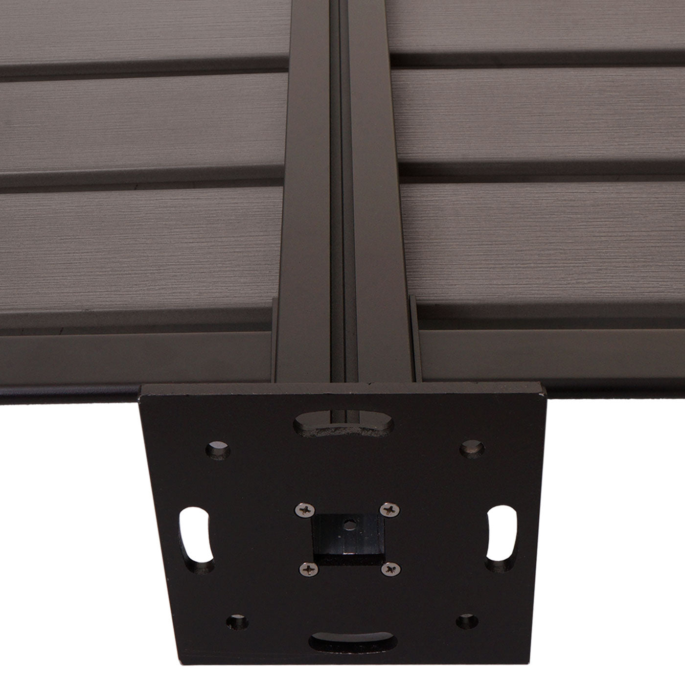 Cosmo Casa - Aluminium Vuilnisbakhek - Aanbouwelement - Aluminium & Houtlook - Grijs - 130×100×6 cm