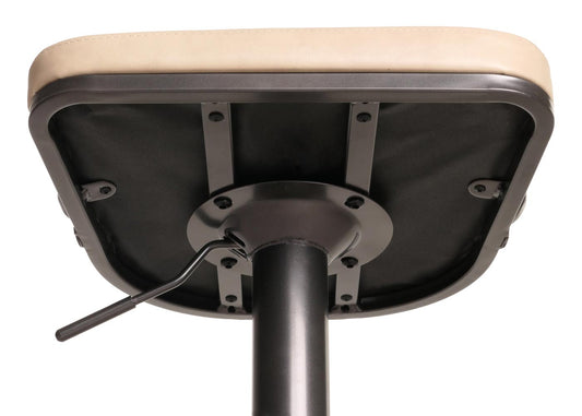 Cosmo Casa - Set van 2 Barkrukken - Verstelbare Hoogte - Draaibaar - Industrieel Kunstleer - Vintage Beige