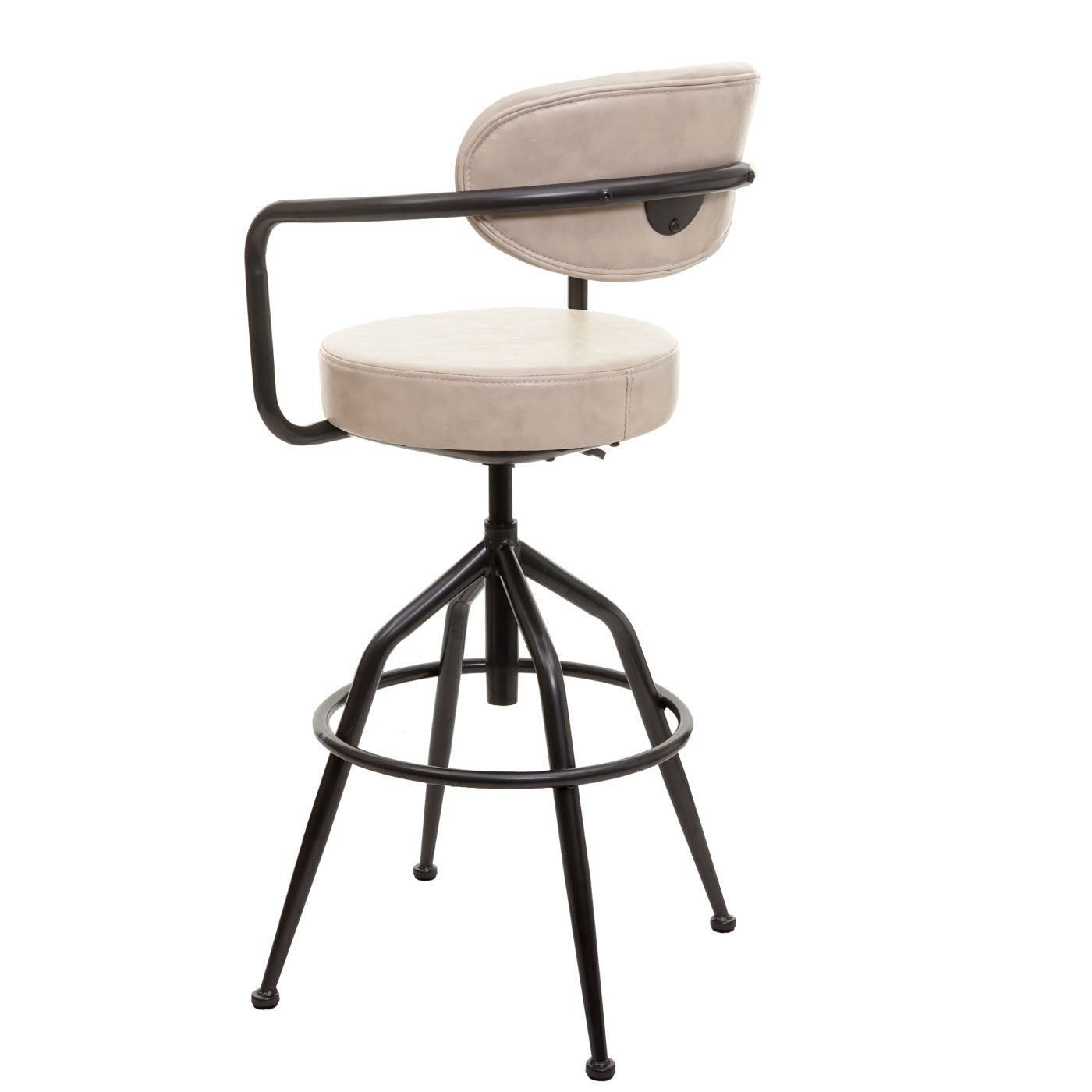 Cosmo Casa - Barkruk - Verstelbaar - Kunstleer - Beige