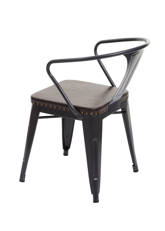 Cosmo Casa - Bistroset - Gastronomie - Metaal & Textiel - Zwart-Bruin