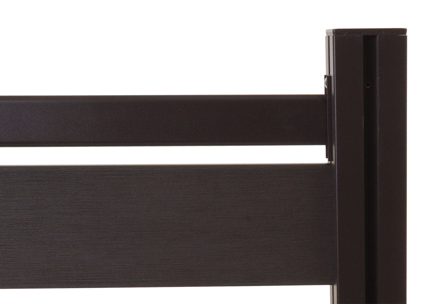 Cosmo Casa - Aluminium Vuilnisbakhek - Aanbouwelement - Aluminium & Houtlook - Antraciet - 130×100×6 cm