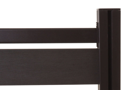 Cosmo Casa - Aluminium Vuilnisbakhek - Aanbouwelement - Aluminium & Houtlook - Antraciet - 130×100×6 cm