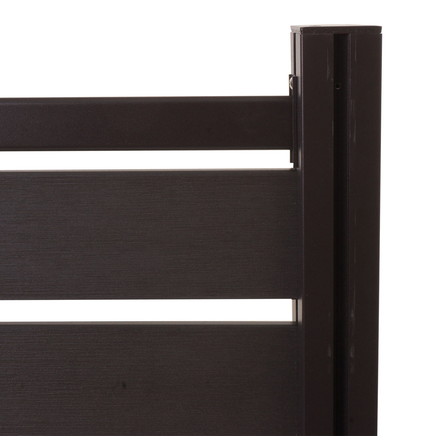 Cosmo Casa - Aluminium Vuilnisbakhek - Aanbouwelement - Aluminium & Houtlook - Antraciet - 130×100×6 cm