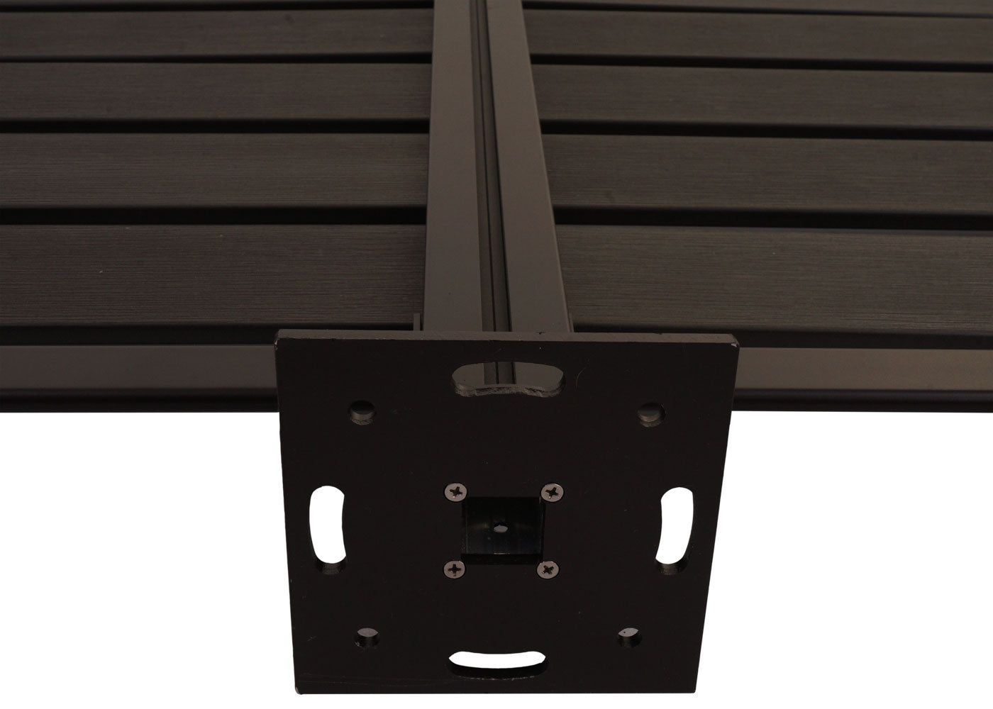 Cosmo Casa - Aluminium Vuilnisbakhek - Aanbouwelement - Aluminium & Houtlook - Antraciet - 130×100×6 cm