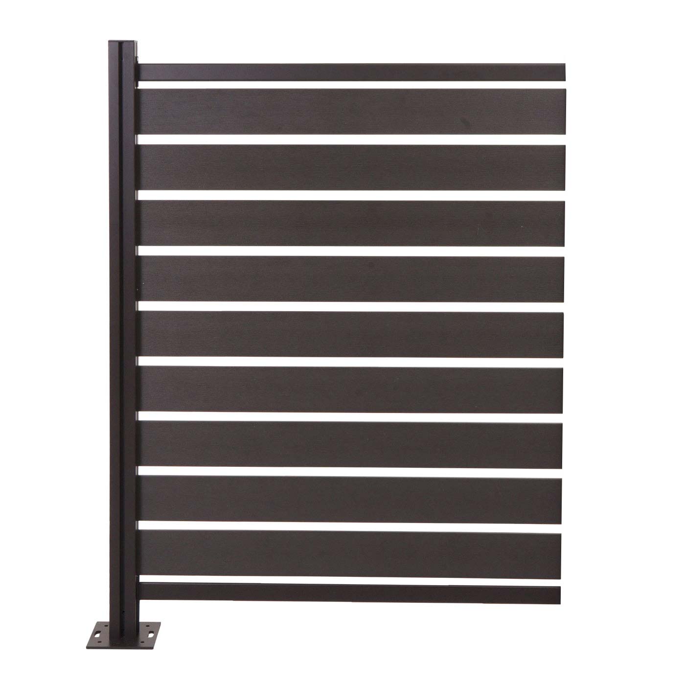 Cosmo Casa - Aluminium Vuilnisbakhek - Aanbouwelement - Aluminium & Houtlook - Antraciet - 130×100×6 cm