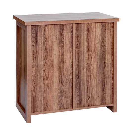 Cosmo Casa - Ladekast - Kast met Schuifdeuren & 5 Opbergvakken - Houtlook & Metaal - 84×80×40 cm - Bruin