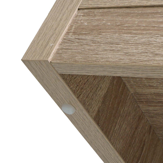 Cosmo Casa - Ladekast - Kast met Schuifdeuren & 5 Vakken - Houtlook & Metaal - 84×80×40 cm - Naturel