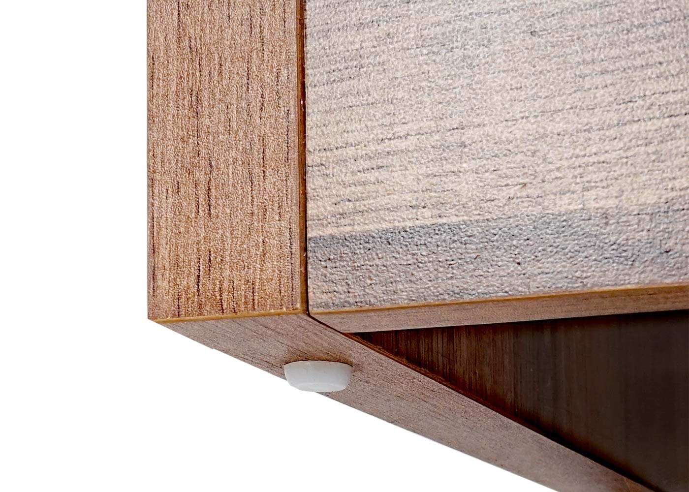 Cosmo Casa - TV-rek - Lowboard - Houtlook & Metaal met Schuifdeur - 43×150×40 cm - Bruin